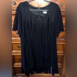 More Jazz A Chorus Line Co. Purple Shimmer & Sparkle Layered Tunic 23” P2P